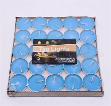 Pack Velas Flotantes Azul Claro Cuotas Sin Inter S