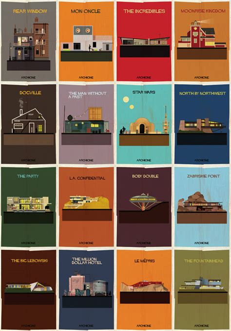 ARCHICINE Movie Poster Series by Federico Babina