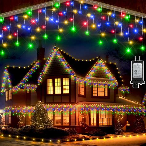 Christmas Lights Outdoor Decorations, 164FT 360 Drops Curtain Fairy ...