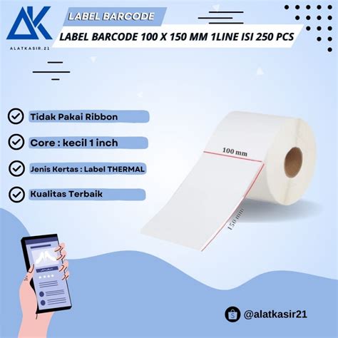 Jual Label Sticker Thermal Barcode X X Pcs Roll