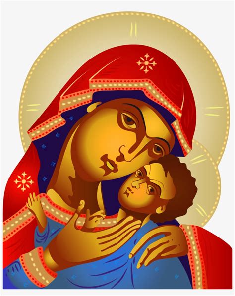 Blessed Virgin Mary And Baby Jesus Png Clip Art Mother Mary Png Png