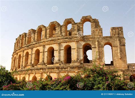 Amphitheatre D El Djem Image Stock Image Du Ruines Historique