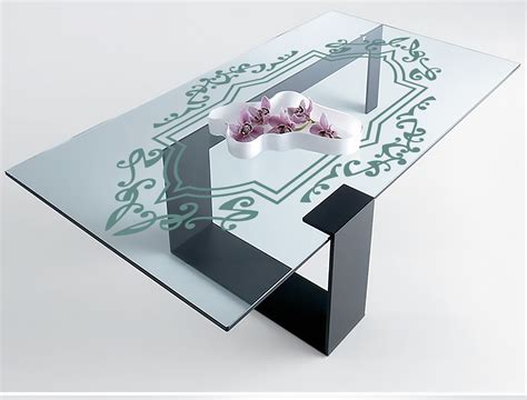 Etching Designer Glass Coffee Table TOP-FGCTED18 - Flair Glass ...