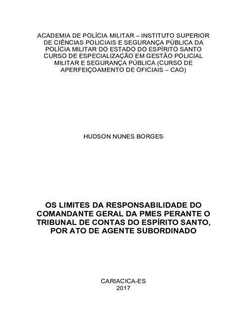 Fillable Online Pm Es Gov Academia De Polcia MilitarPolcia Militar Do