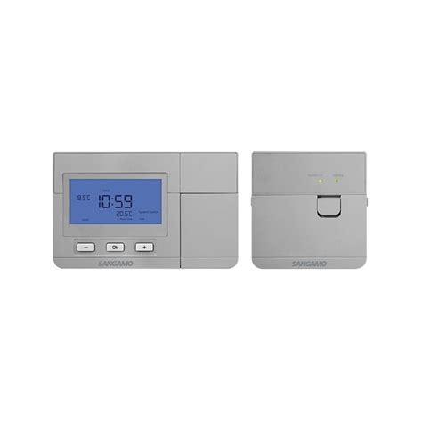 Sangamo Choice Wireless 247 Day Programmable Room Thermostat Silver Chprstatdprfs