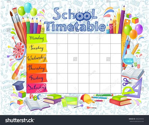 Time Table School Design Images: Browse 18,682 Stock Photos & Vectors Free Download with Trial ...