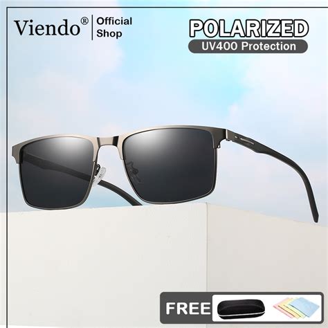 Jual Viendo Frame Kacamata Hitam Polarized Pria Wanita Cowok Fashion