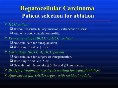 Ablation Of Hcc