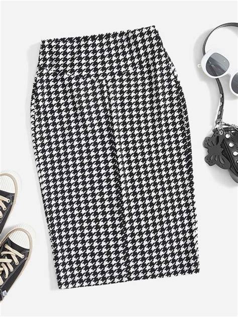 Search Houndstooth Skirt Shein Usa