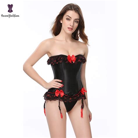 Uaang Sexy Lingerie Erotic Corselet Floral Lace Trim Tassel Boned