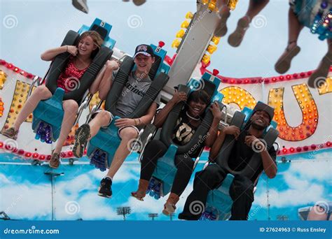 Teenagers Laugh on a Scary Carnival Ride Editorial Stock Photo - Image of movement, fair: 27624963