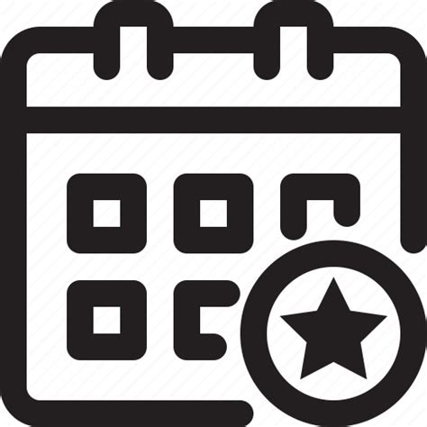 Calendar Date Interface Star Time Icon Download On Iconfinder