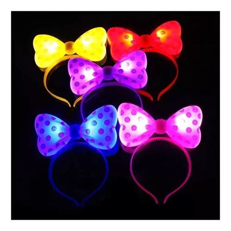 Combo Vinchas Minnie Led Luminosa X 10 Moño Vincha Cotillón MercadoLibre