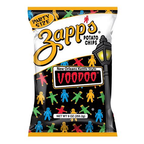 Zapps New Orleans Kettle Style Voodoo Potato Chips 9 Oz Party Size