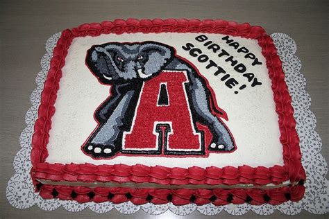 Alabama Crimson Tide Cake | Alabama cakes, Alabama birthday cakes, Alabama crimson tide