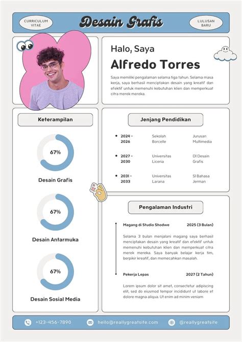 Putih Kreatif Minimalis CV Lulusan Baru Desainer Resume Templates By