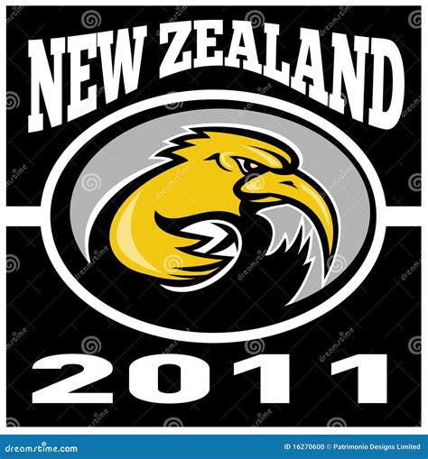 Kiwi Rugby New Zealand 2011 Editorial Image - Illustration of mascot, ball: 16270600