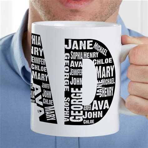 Repeating Name For Him Personalized 30 Oz Oversized Coffee Mug