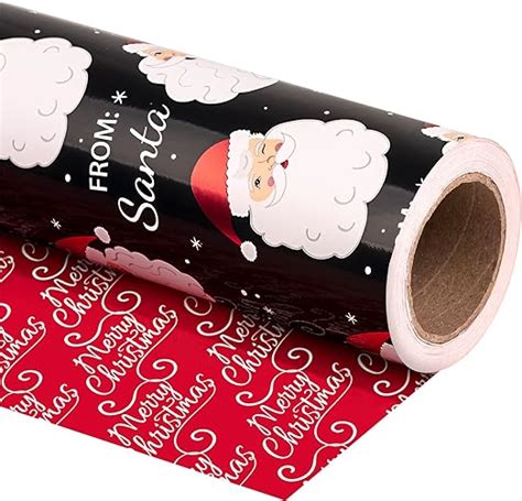 WRAPAHOLIC Papel De Regalo Reversible De Navidad Mini Rollo 17