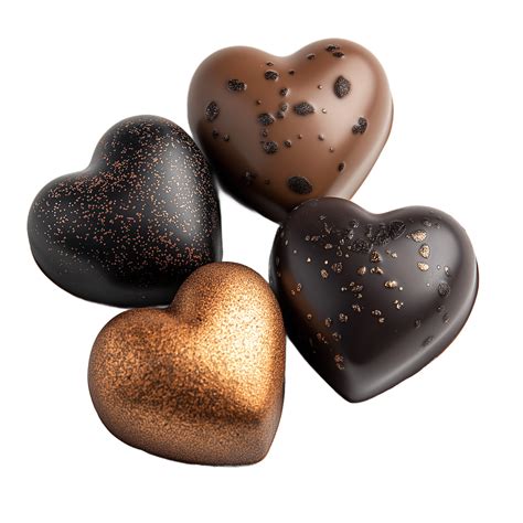 Gourmet Heart-Shaped Chocolates Collection. A Delightful Assortment of