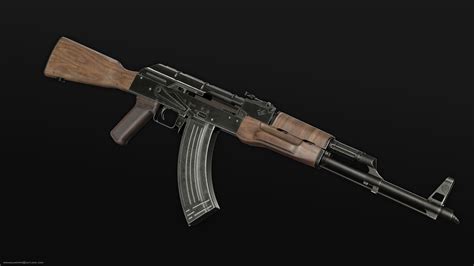 D Model Akm Assault Rifle Improved Ak Vr Ar Low Poly Cgtrader