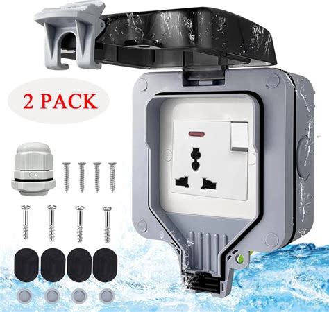 ip waterproof sockets double socket  outdoor wall power socket