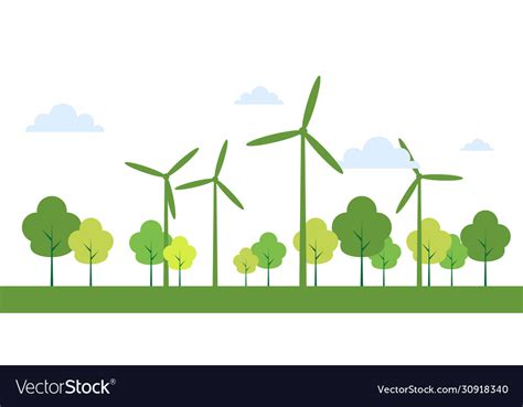 Ecology Town Concept And Environment Royalty Free Vector