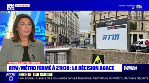 Marseille Martine Vassal justifie la fermeture anticipée du métro à 21h30