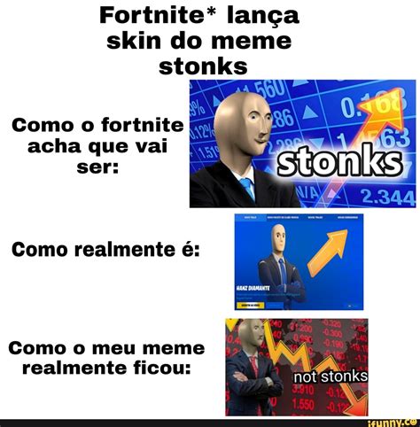 Fortnite Lan A Skin Do Meme Stonks Ro Como O Fortnite Acha Que Vai Ser