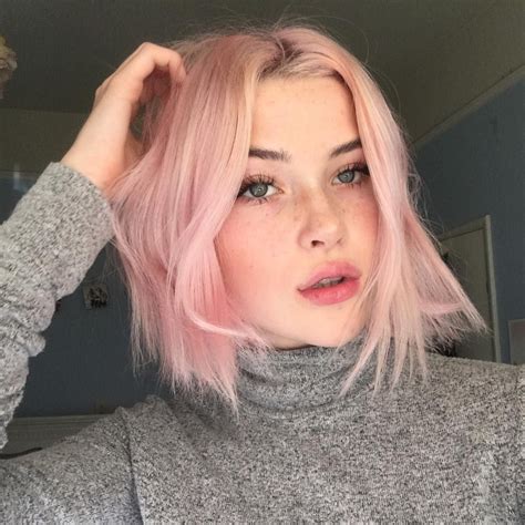 Aesthetic Tumblr Pink Short Hair Hair Styles Short Hair Color