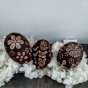 Set of Easter Duck Eggs in a Box, Easter Gift, Hand-painted Natural ...