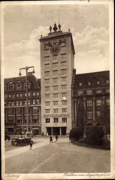 Ansichtskarte Postkarte Leipzig In Sachsen Hochhaus Am Akpool De