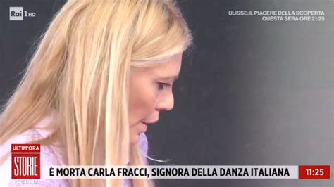 Eleonora Daniele In Lacrime A Storie Italiane Per La Morte Di Carla Fracci