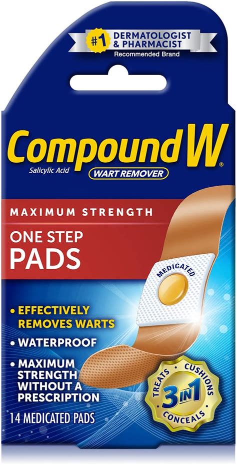 Compound W Wart Remover One Step Pads 14 Count Amazon fr HygiÃšne et