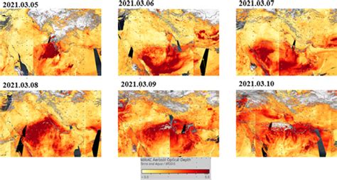 The Daily Spatial Distribution Of The Maiac Aod At 550 Nm For The