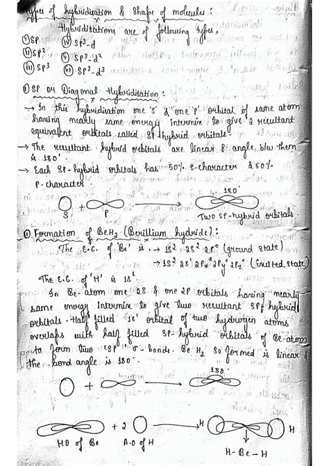 SOLUTION: SOLUTION : Notes of Hybridization & its Types or Molecular shapes - Studypool