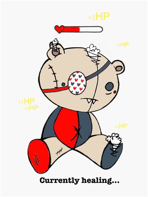 Healing Teddy Bear Sticker For Sale By Starthouse Redbubble