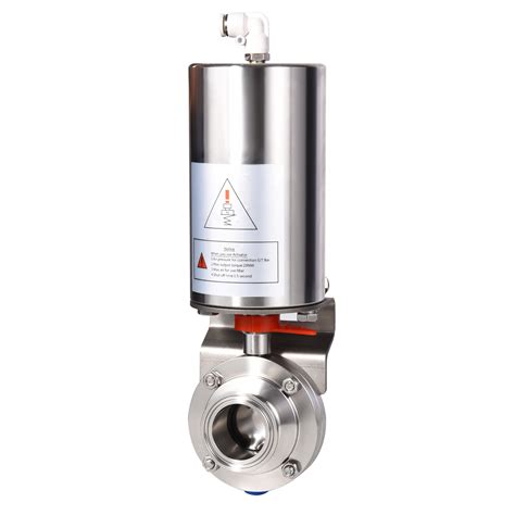 Food Grade Pneumatic Actuator Sanitary Stainless Steel Weld Ends