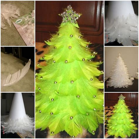 DIY Beautiful Feather Christmas Tree