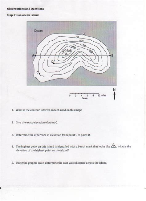 Reading Topographic Maps Worksheets Printable And Enjoyable Learning