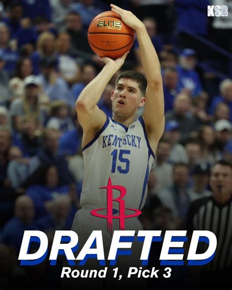 Reed Sheppard Drafted By The Houston Rockets With The No Pick In The