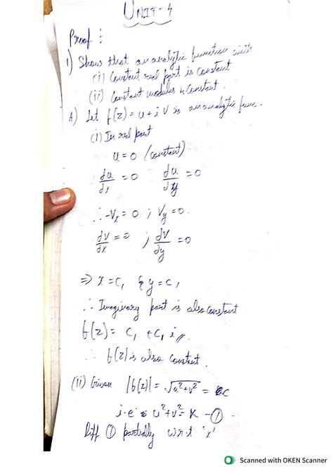 Unit 4 Properties Advanced Calculus And Complex Analysis Studocu