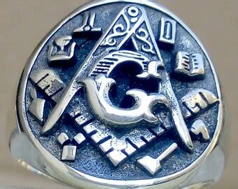 Master mason ring | Etsy