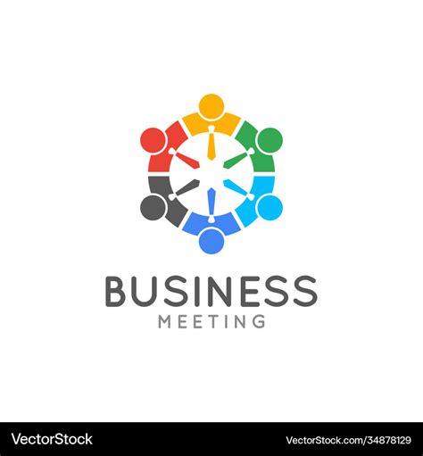 Teamwork Meeting Logo Business Team Union Concept Vector Image