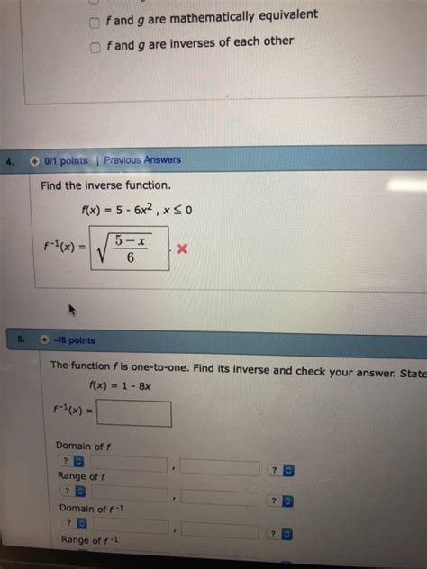 Solved F And G Are Mathematically Equivalent F And G Are