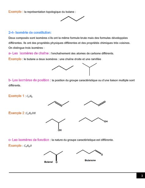 Les Mol Cules Organiques Et Les Squelettes Carbon S Cours Alloschool