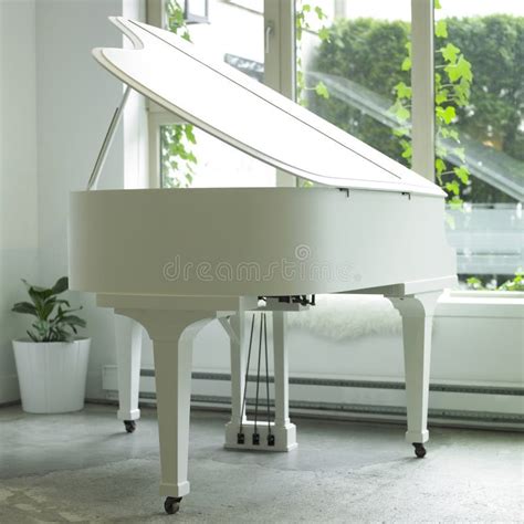 White piano stock image. Image of house, music, room - 44567199