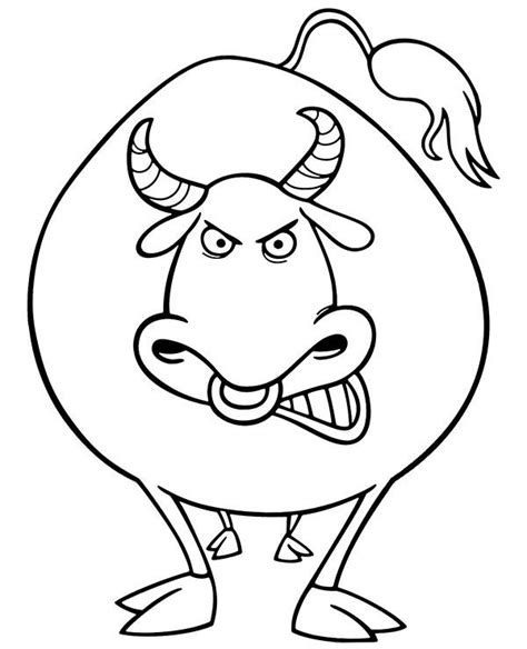 Red Bull Coloring Page Coloring Pages