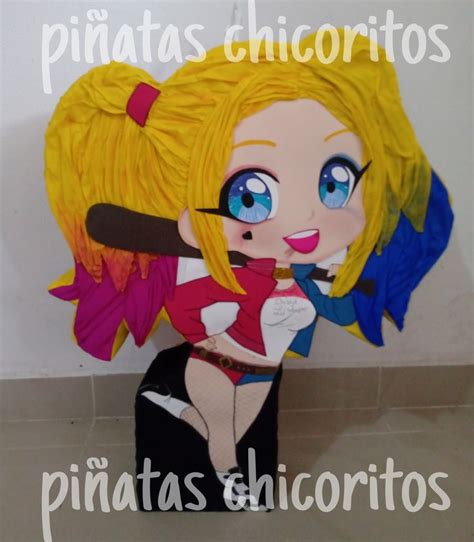 Piñata Harley Queen Piñatas Diseños de piñatas Manualidades