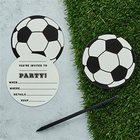 10 Football Party Invites, Football Birthday Party Invitations, Soccer ...